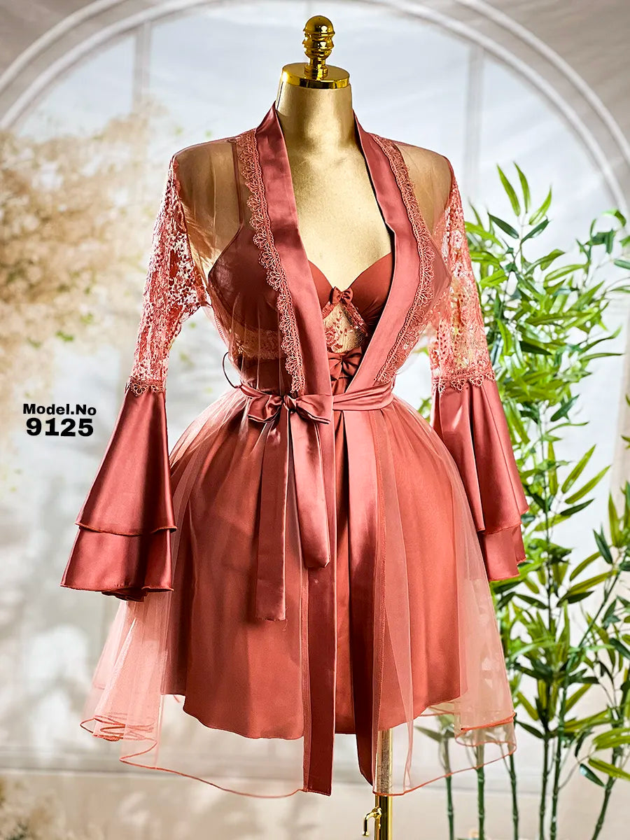 Sort Bridal Rob Set.Cod 9125