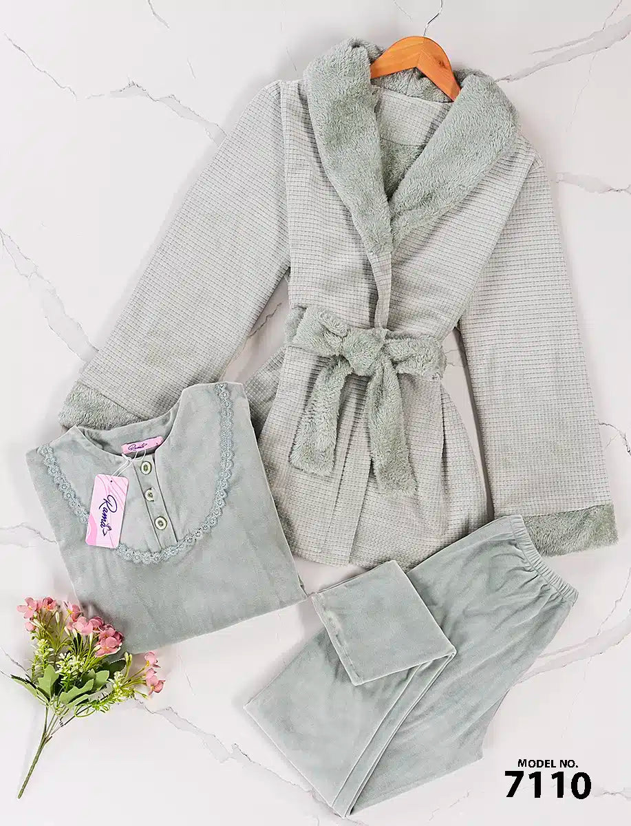 Winter Pajama Set 3 Pieces Code 7110