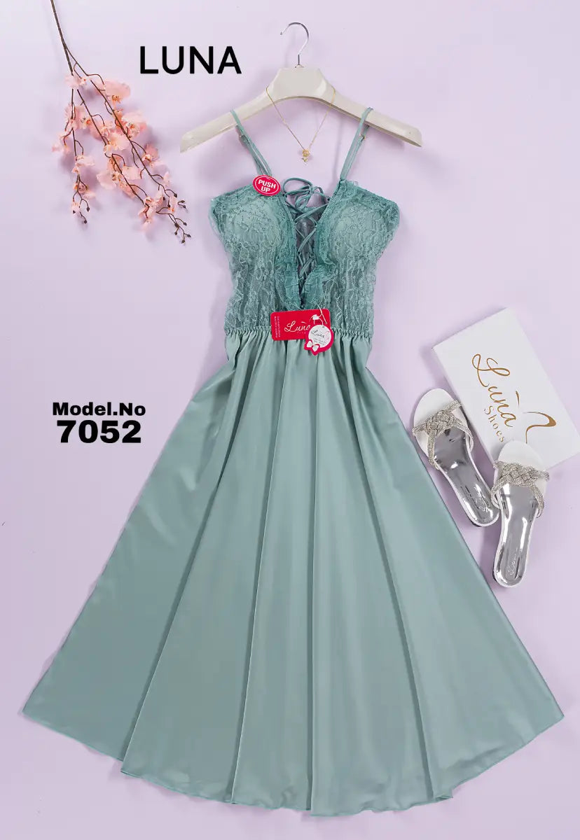قميص ساتان طويل — كود 7052