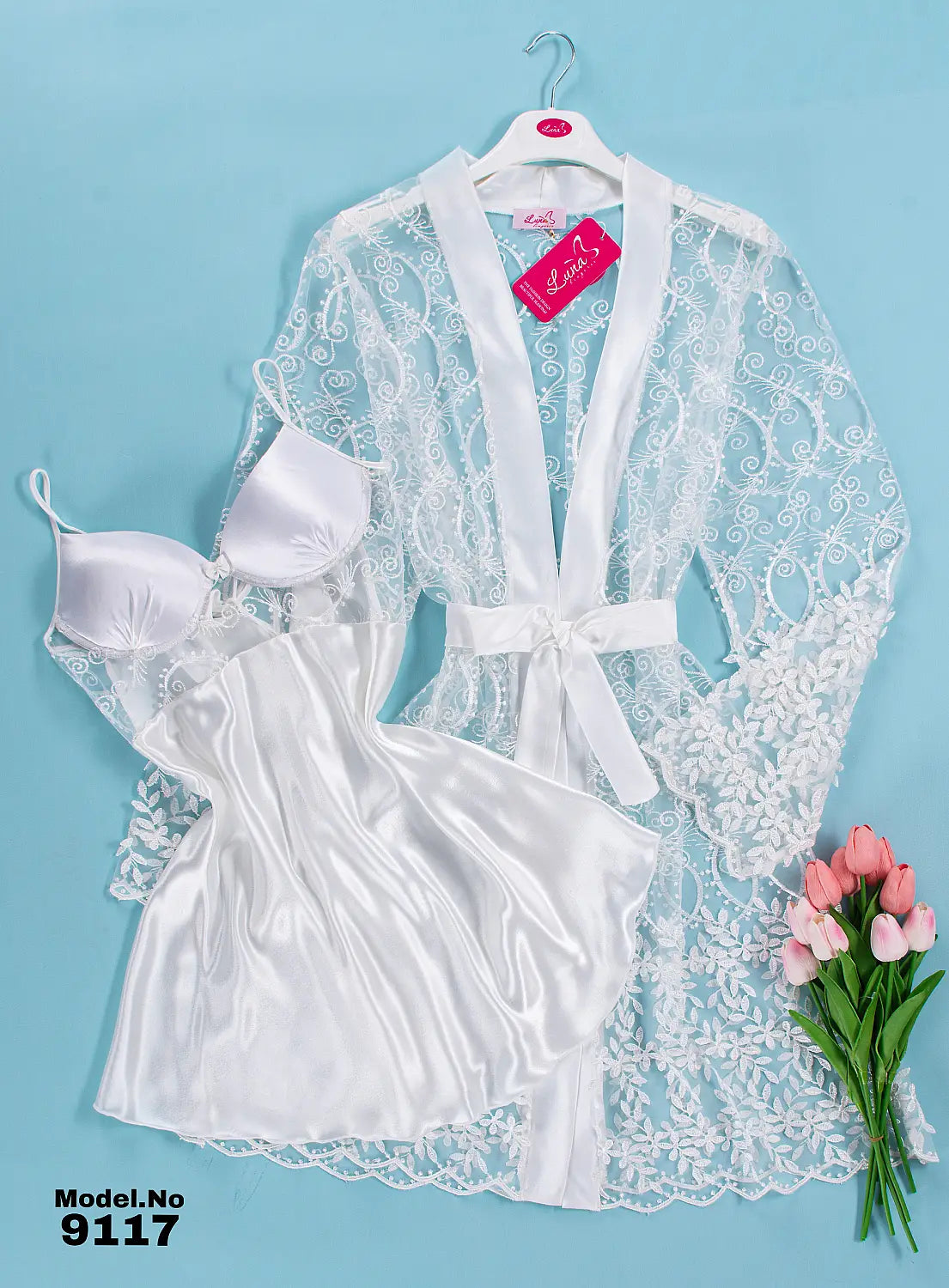 Short Bridal Rob Cod 9117 W