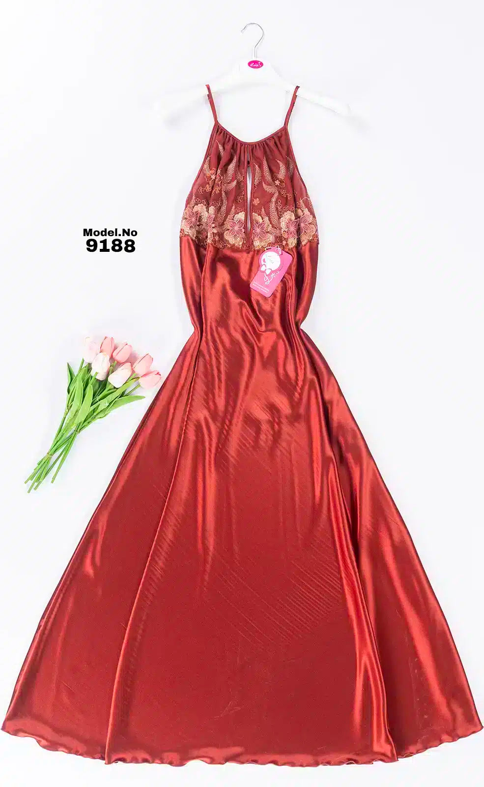 قميص ساتان طويل — كود 9188