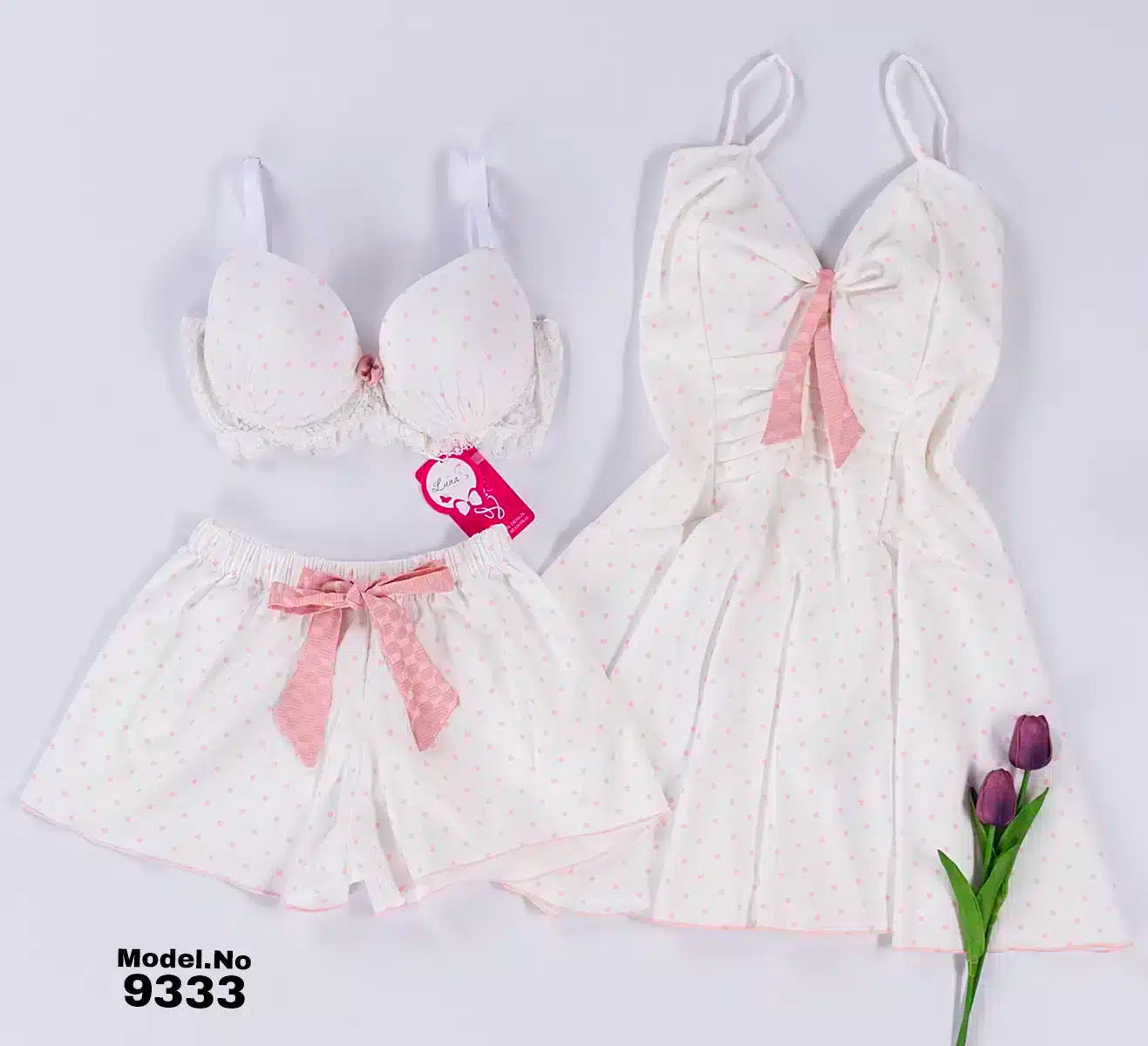 Short Babydoll 3 Pieces Code 9333
