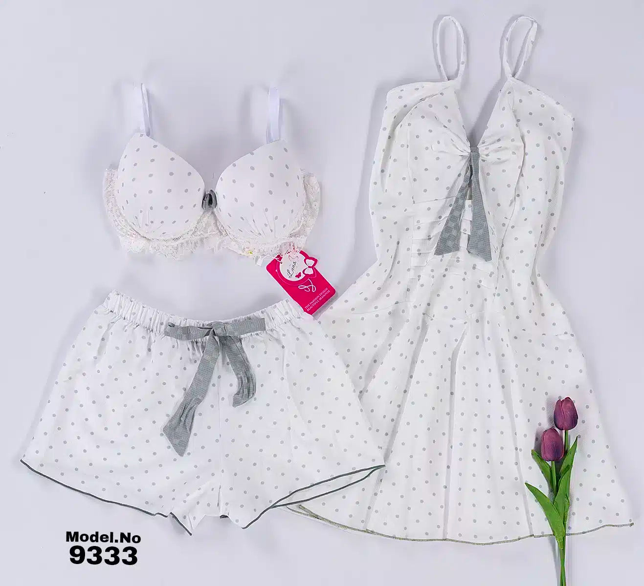Short Babydoll 3 Pieces Code 9333