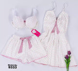Short Babydoll 3 Pieces Code 9333