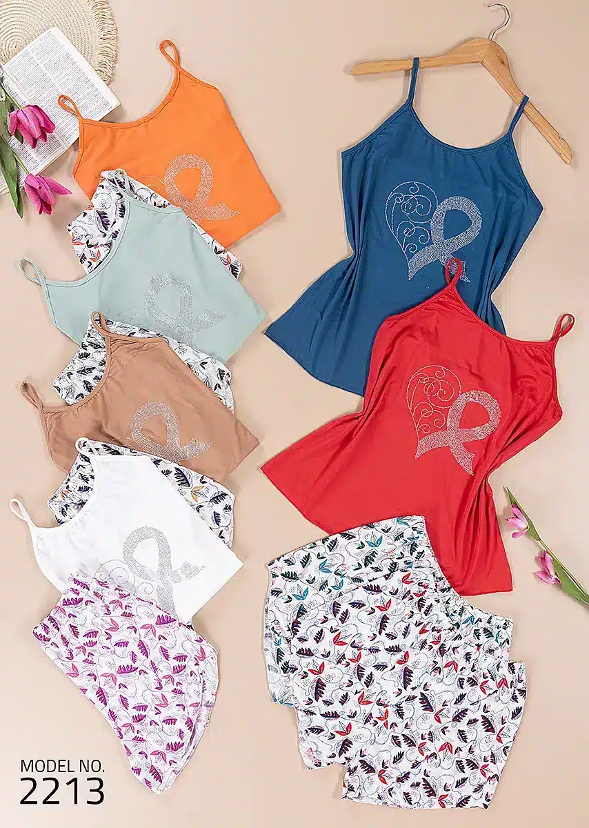 2213 1 موديل بيجامه شورت كود 2213 - الصورة 1